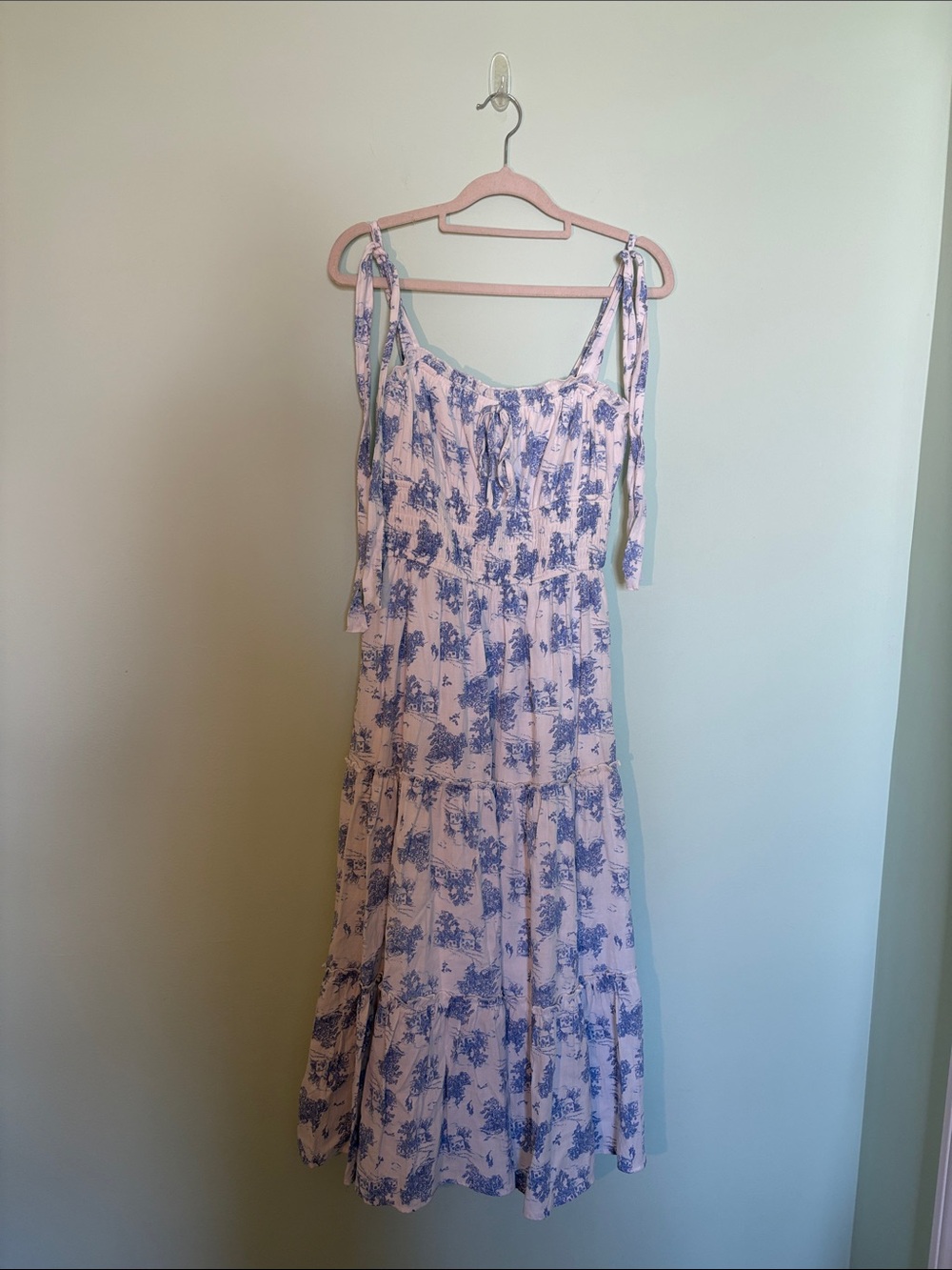 Blue Toile Print Sundress
